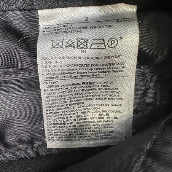 Banana Republic Pants WMNS 2 Mid-Rise Jackson Fit Black Slim Ankle Vented Hem - Picture 6 of 12